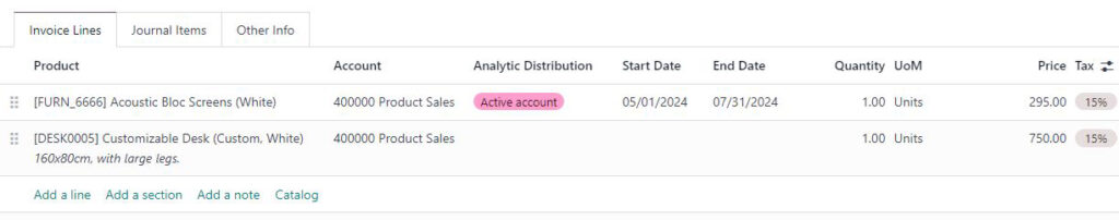 odoo 18 accounting invoice