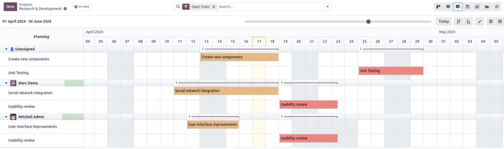 odoo 18 gantt view