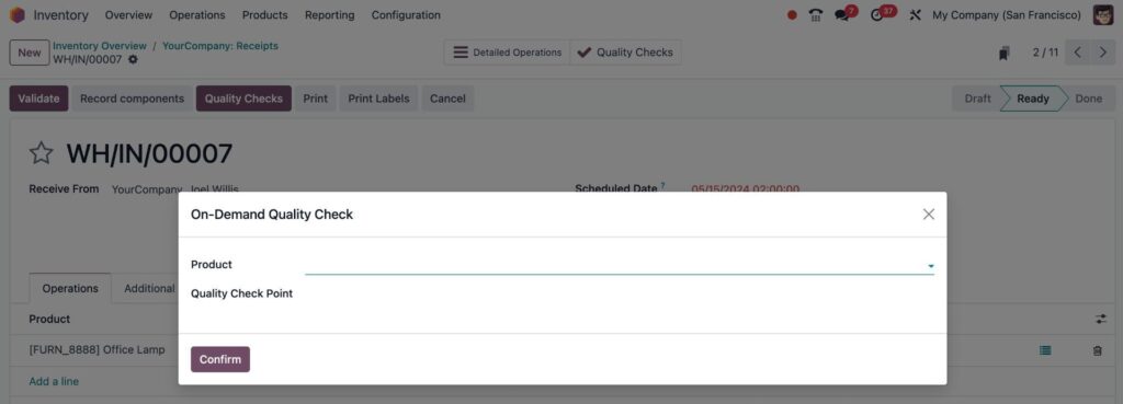 odoo 18 quality checks